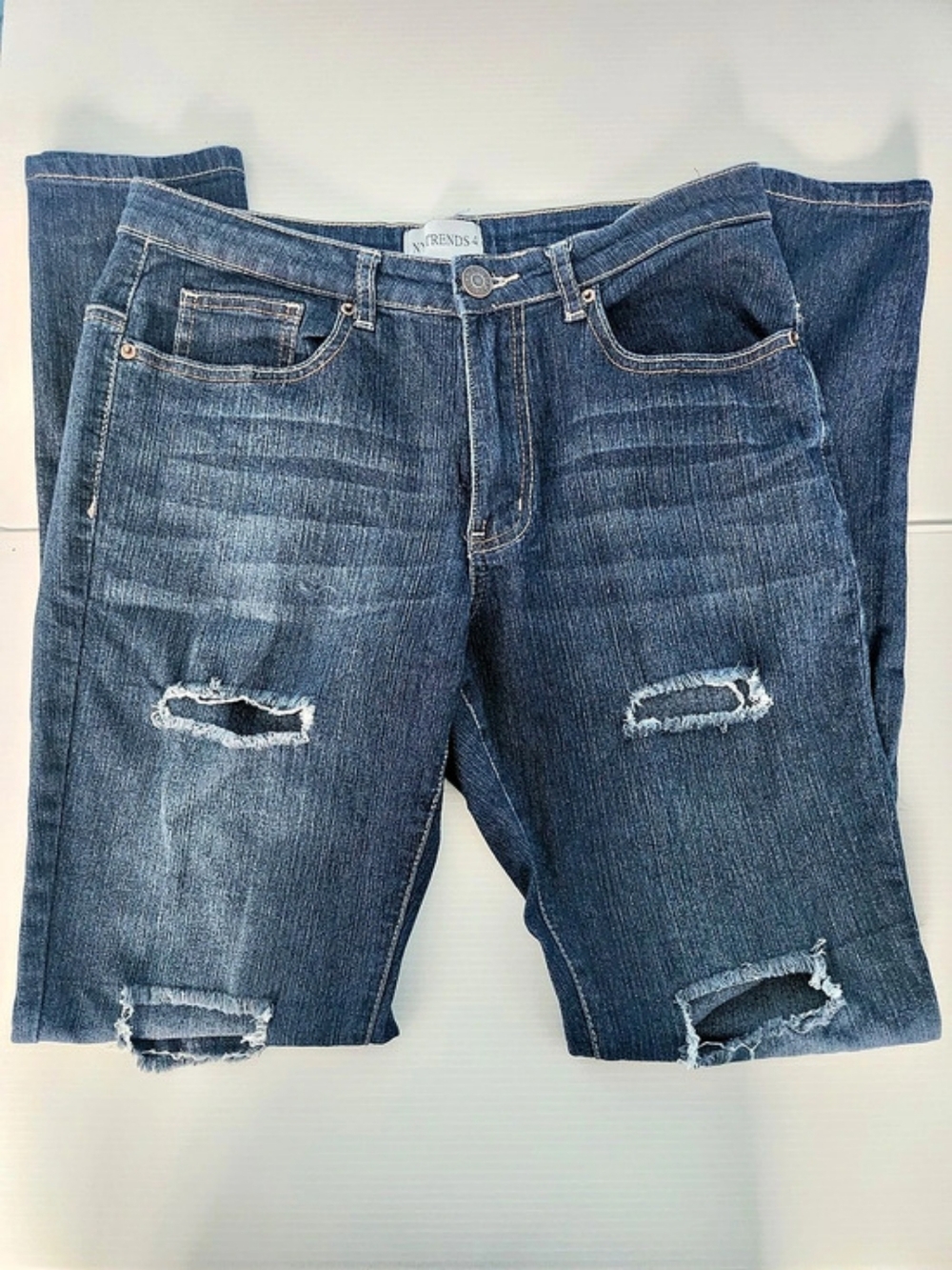 NY Trends Distressed Denim Jeans Size 8